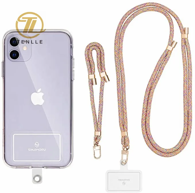 Courroie de téléphone réglable avec logo personnalisé du fabricant pour poignet compatible avec le porte-clés et le porte-carte d'identité