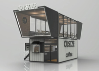 Bar et restaurant en conteneur, construction préfabriquée de haute qualité pour la restauration et le service de boissons en plein air, directement de l'usine