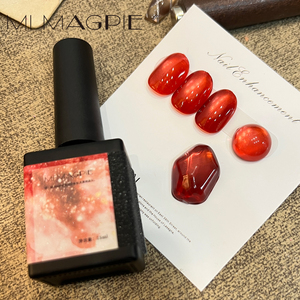 AILANUO Suministros para Uñas OEM TPO Sin HEMA Gel Ojo de Gato Rojo Granada Etiqueta Privada Venta al por Mayor Botella Magnética Inodora Diseñador - Product Image 5