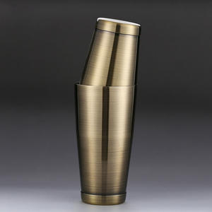 Pistolet en métal Noir Or Rose Or En Acier Inoxydable <span class=keywords><strong>Pro</strong></span> Boston Shaker 2 Piece18oz et 28oz Martini Boire Shaker Kit pour Barman - Product Image 6