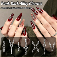 Breloques pour ongles Y2K Punk, style Heavy Metal sombre, accessoires 3D DIY pour la décoration d'ongles à presser