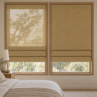 Tissu pour stores romains à texture naturelle tissée pour un traitement des fenêtres filtrant la lumière