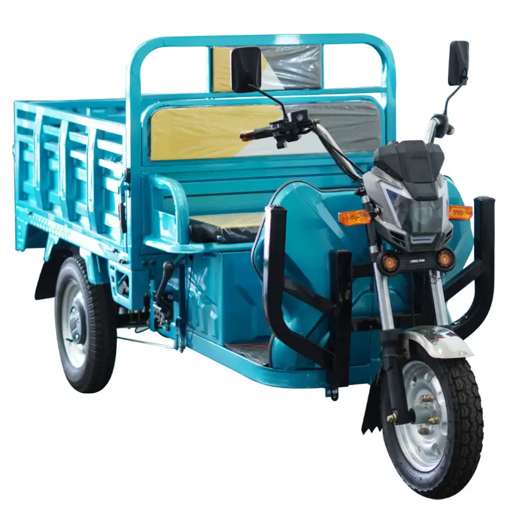 1200W New 2024 Hot sail Heavy duty Big Tricycles high speed 3 Wheel Tricycle China Cargo Tricycle 60V/72V ELECTRIC cargo 500