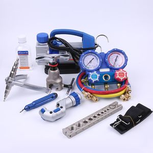 DSZH WK-7P Portable Box Set Mini Vacuum Pump Carregamento mangueira Expandindo Ferramentas Flaring 2-valve <span class=keywords><strong>Manifold</strong></span> <span class=keywords><strong>Gauge</strong></span> Cortador de alumínio HVAC - Product Image 1