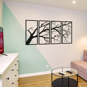 Hiện đại lớn kim loại cây chi nhánh bốn bộ tường trang trí nội thất tối giản tường nghệ thuật trang trí nội thất hiện đại trang trí - Product Image 2