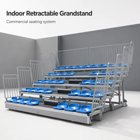Système de sièges télescopiques rétractables pour gymnases, tribunes manuelles pour salles de sport
