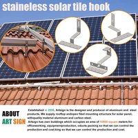 Sistem Pemasangan Panel Surya Atap Genteng Baja Anti Karat OEM, Kit Pemasangan Panel PV, Braket PV, Penyangga Panel Surya Atap |   Tanda Seni