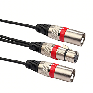 Cable Divisor en Y <span class=keywords><strong>XLR</strong></span> Hembra a Doble Macho de 3 Pines, 30cm, de Aleación de Zinc, para Micrófono, Audio, Amplificador, Mezclador y Altavoz - ¡Gran Oferta! - Product Image 4