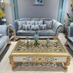 Sofás Grandes 2022, Sofá de Madera Antiguo Estilo Maharajá, Juego de Sofás Reales Estilo Victoriano para Sala de Estar, Sofá de Lujo para el Hogar - Product Image 2