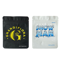 Sac alimentaire refermable avec zip-lock imprimé personnalisé pochette debout anti-odeur emballage en plastique 3.5G sacs en mylar