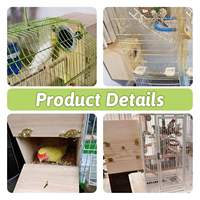 Nid de reproduction en bois au design moderne pour perroquets, cage d'accouplement pour perruches, volière pour animaux de compagnie