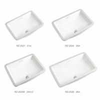 Vasque en céramique sous comptoir pour salle de bain moderne, lavabo de salle de bain en céramique pour application en salle de bain moderne