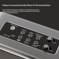 Enceinte de karaoké portable d'extérieur Bluetooth 5.3 80W avec subwoofer étanche, lumières LED et longue autonomie de la batterie