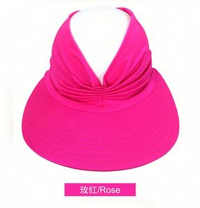 Nouvelle Visière de Soleil Femme Anti-UV Élastique Adulte Chapeau de Plage Anti-UV Visière Ouverte - Product Image 6