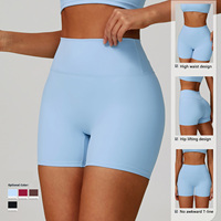 Femmes taille haute serré Yoga pantalon respirant en plein air Fitness Shorts personnalisé cyclisme grande taille vêtements de sport solide en gros