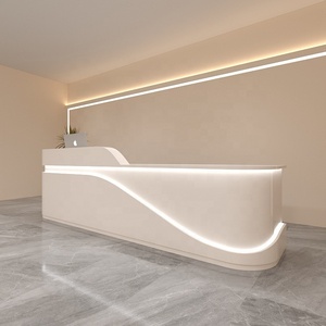Mostrador de Recepción de Diseño Moderno en Madera para Salón de Belleza, Clínica Dental, Clases de Danza, Recepción de Empresa, para Escuelas y Hospitales - Product Image 6