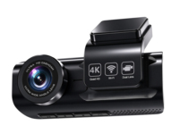 Caméra embarquée personnalisable gratuite avec double objectif avant et arrière pour taxi, enregistreur de conduite 4K, vision nocturne supérieure, capteur G, moniteur de stationnement, dashcam 4K