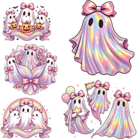 Personnalisation en gros pour la Fête d'Halloween : Autocollants de transfert thermique DTF lavables et thermocollants pour vêtements
