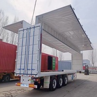Remorque à plateau Sinotruck avec semi-remorque porte-conteneurs à ailes volantes King A1 pour carburant de jet