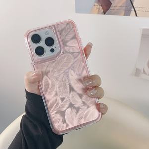 Custodie per telefono <span class=keywords><strong>con</strong></span> motivo a piuma di 360 gradi per <span class=keywords><strong>iPhone</strong></span> 17 15 16 14 <span class=keywords><strong>13</strong></span> 12 11 <span class=keywords><strong>Cover</strong></span> per telefono in TPU antiurto <span class=keywords><strong>con</strong></span> protezione per <span class=keywords><strong>fotocamera</strong></span> - Product Image 3