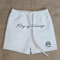 Shorts décontractés populaires pour hommes, style streetwear, taille élastique à cordon, coupe ample, respirants, en pur coton, avec logo brodé personnalisé