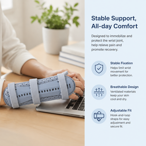 Attelle de poignet réglable et respirante Degao avec double attelle en aluminium pour fracture, entorse et soutien post-opératoire - Product Image 2
