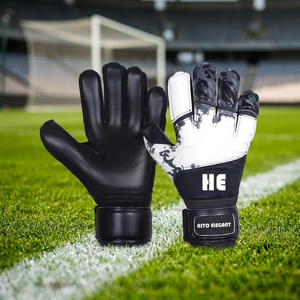Gants de gardien de but professionnels sur mesure, antidérapants, à doigts entiers, respirants, de haute qualité, blanc et noir, unisexe - Product Image 4