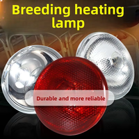 Lampe Chauffante Infrarouge Étanche en Plastique 100W/150W/200W/250W Rouge à Points pour Élevage, Ampoule de Couvaison pour Animaux, Équipement d'Élevage