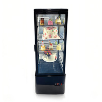 Mini équipement de réfrigération, verre trempé, refroidissement par ventilateur 360° °   Vitrine réfrigérée pour gâteaux avec éclairage LED pour usage commercial et domestique