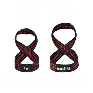 Correas de Levantamiento de Pesas de Algodón Acolchadas para Entrenamiento, Powerlifting, Gimnasio, Levantamiento de Pesas, con Logotipo Personalizado, Diseño de Figura 8, Alta Elasticidad - Product Image 2