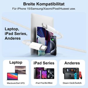 Nuevo Cable de Datos USB C Trenzado de 60W para Teléfono Móvil, Cable PD de Nailon Trenzado Tipo C para <span class=keywords><strong>iPhone</strong></span> 15 16 17 18 <span class=keywords><strong>Pro</strong></span> <span class=keywords><strong>Max</strong></span> - Product Image 3