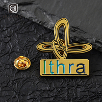 Fabrication de cadeaux en métal Logo en émail doux Broche en métal découpée en or Logo d'épinglettes personnalisé
