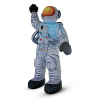 Modèle de ballon géant gonflable de dessin animé astronaute lumineux et coloré pour affichage extérieur, en tissu Oxford 210D, taille personnalisable