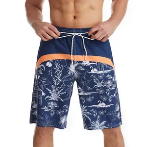 Custom Swimwear Mens Stretch Boardshorts Sportswear OPP Swim Trunks Adults Print Pattern for Men