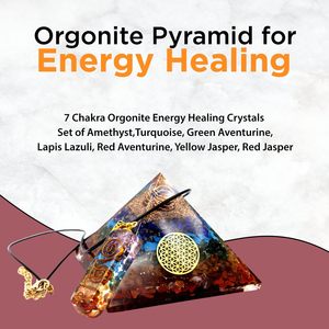 Pirámide de <span class=keywords><strong>Orgonita</strong></span> de Cristal Real de Siete Chakras, Kit de Protección y Sanación Energética, Hecho en China - Product Image 4