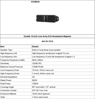 Système audio PA professionnel LA-212 avec enceintes line array double 12 pouces, barre de suspension, et subwoofer passif 18 pouces pour scène