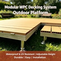 Système de terrasse en WPC personnalisé, moderne, imperméable, écologique, à emboîtement, pour balcon d'appartement, terrasse extérieure, entrepôt, jardin