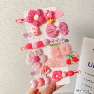 Élégantes pinces à <span class=keywords><strong>cheveux</strong></span> en tissu fleuri rose et vert <span class=keywords><strong>pour</strong></span> bébés filles, accessoires capillaires délicats et non-dommageants <span class=keywords><strong>pour</strong></span> enfants - Product Image 6