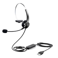 Écouteurs filaires portables classiques de 3.5mm à bas prix avec micro casque de conférence avec microphone pour centre d'appels