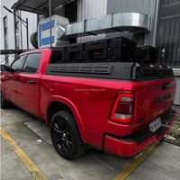 Auvent manuel à profil bas pour pick-up RAM 1500, en alliage d'aluminium, avec support de toit, fixation sécurisée sans perçage