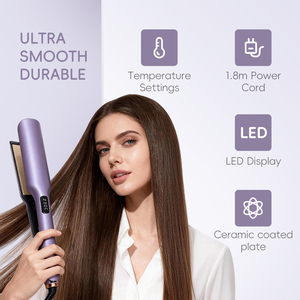 جهاز تمليس الشعر الكهربائي السيراميكي، مكواة شعر احترافية - Product Image 1