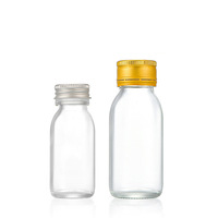 Flacon en verre transparent de 20 ml pour médicaments liquides oraux et collyres, couleur personnalisée, avec bouchon à vis, pour produits pharmaceutiques
