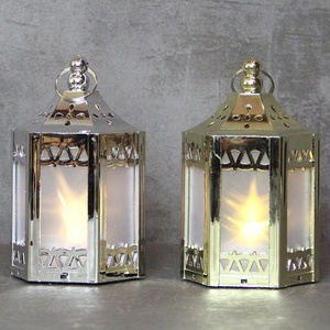Mini portavelas votivo con pilas de plástico decorativo para el hogar, <span class=keywords><strong>FAROL</strong></span> DE Navidad con Mini Luz de té - Product Image 1