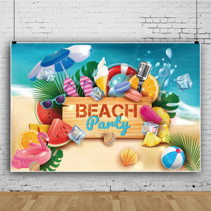 Schwimmbad-Party-Hintergrund Sommer Fotostudio Banner Fotobrain für Kinder Geburtstagsfeier-Dekorationen - Product Image 4