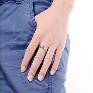 Wholesale Valentine's Day Hot Titanium Steel <b>Ring</b> Forever Love <b>Couple</b> Gold <b>Ring</b> - Product Image 5
