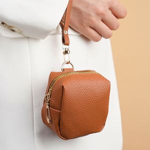 Top Quality Cubic Shape Chic Mini Soft Leather Handbag Pursewith Handle for Ladies Key and Coin <b>Purse</b> - Product Image 2