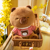 Peluche Capybara à Capuche Kawaii Mignonne, Coussin à Câliner, Jouet en Peluche pour Enfants, Cadeau d'Anniversaire, Peluche de Remise de Diplôme