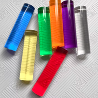 Barre acrylique transparente colorée, solide, givrée, extrudée, écologique, durable, longueur personnalisable, découpable, pour la diffusion de la lumière