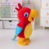 Gros Électrique Musical Électronique Simulation Oiseau En Peluche Jouet Mobile Parler Perroquet Enregistrement Répétition Électronique En Peluche Jouets