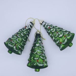 Adorno Navideño de Cristal Soplado Verde Retro, Impreso con UV, Hecho a Mano, de Alta Calidad - Product Image 3